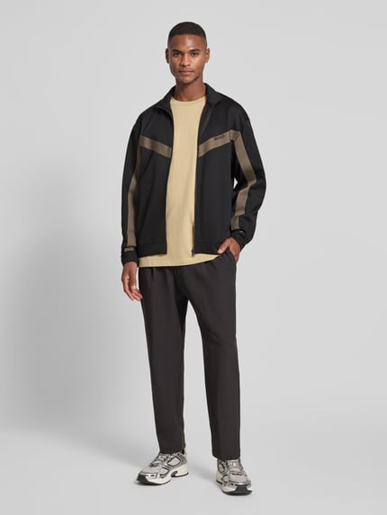 HUGO Regular fit sweatjack met katoen, model 'DARTI' Zwart - 1