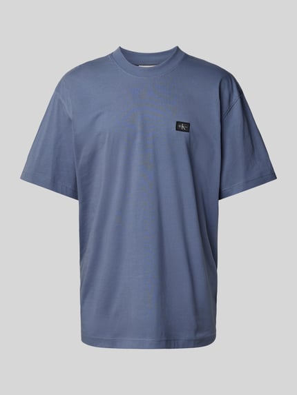 Calvin Klein Jeans T-shirt met labeldetail Rookblauw - 2