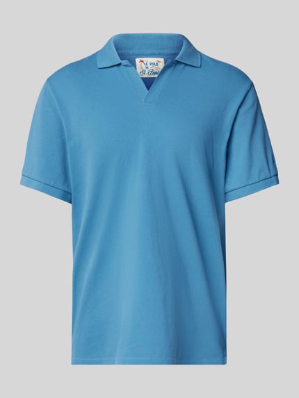 MC2 Saint Barth Regular Fit Poloshirt mit V-Ausschnitt Modell 'CHARLES' Blau 2