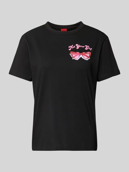 HUGO T-Shirt mit Rundhalsausschnitt Modell 'Damacia' Black 2