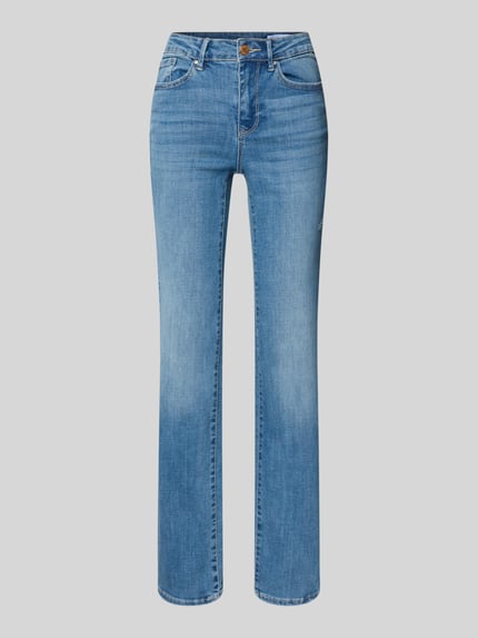 VERO MODA Straight Fit Jeans aus Baumwoll-Mix Modell 'FLASH' Jeansblau 2