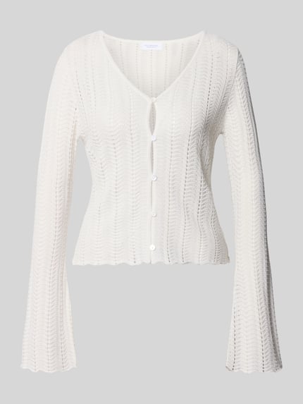 Cardigan mit V-Ausschnitt und Knopfleiste Shop The Look MANNEQUINE