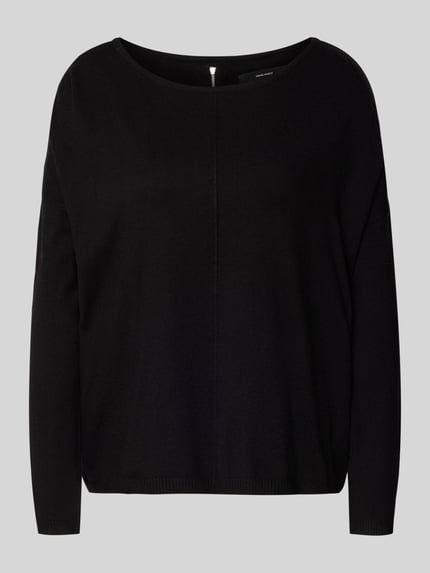 VERO MODA Sweter o kroju comfort fit z dzianiny z mieszanki wiskozy model ‘BREEZE AURA’ Czarny 2