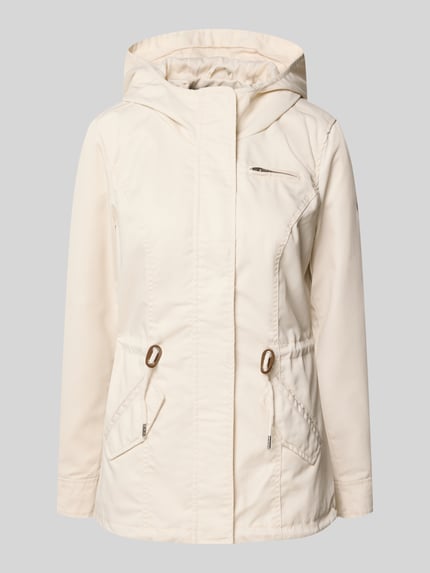 Produktfoto, Regular Fit Parka mit Baumwoll-Anteil Modell 'LORCA' von ONLY, efekt: jednolity kolor, krój regular fit, kaptur, zapięcie: ukryta listwa guzikowa, ukryty zamek błyskawiczny, naszywka z logo, długi rękaw, wykończenie: tunel, kieszenie z patką, Brustasza, wykończenie materiału: płótno