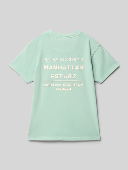 Cars Jeans T-Shirt mit Label-Print Mint 3