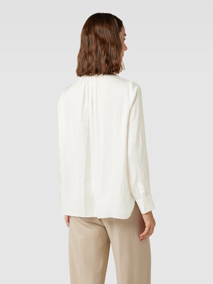 Zadig&Voltaire Blouseshirt van satijn met tuniekkraag Ecru - 5