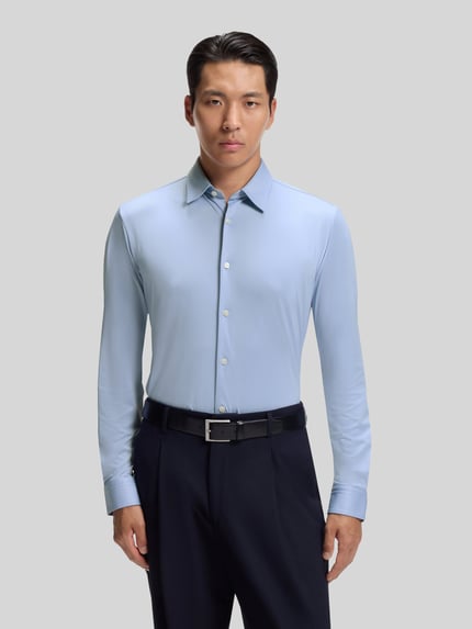 BOSS Slim Fit Businesshemd mit Kentkragen Hellblau 4