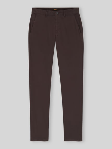 BOSS Orange Slim Fit Chino aus Baumwoll-Mix Modell 'Chino Slim' Dunkelbraun 2