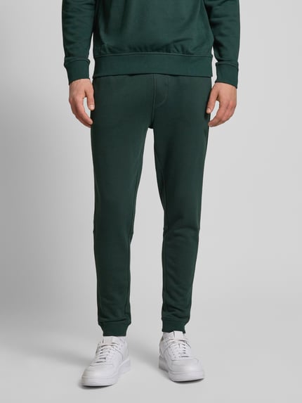 BOSS Orange Slim fit sweatpants met elastische band Donkergroen - 4