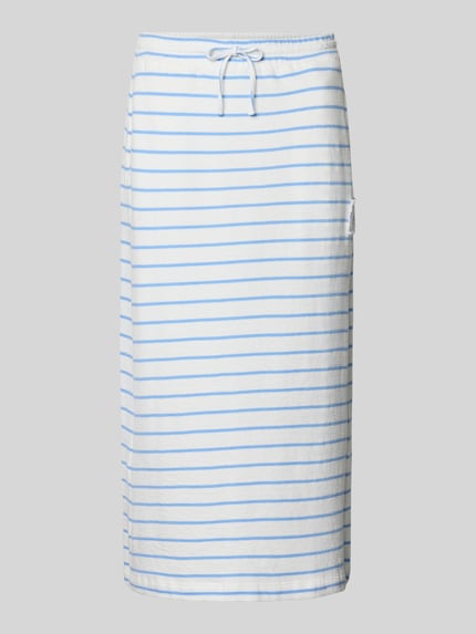 Midirok met elastische band en labelpatch Shop The Look MANNEQUINE