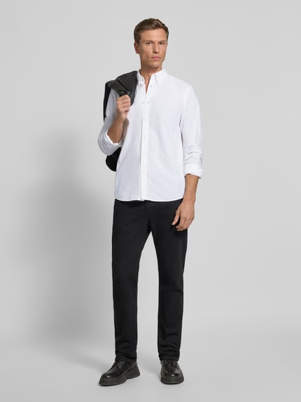 PME Legend Regular Fit Freizeithemd mit Button-Down-Kragen Weiss 1