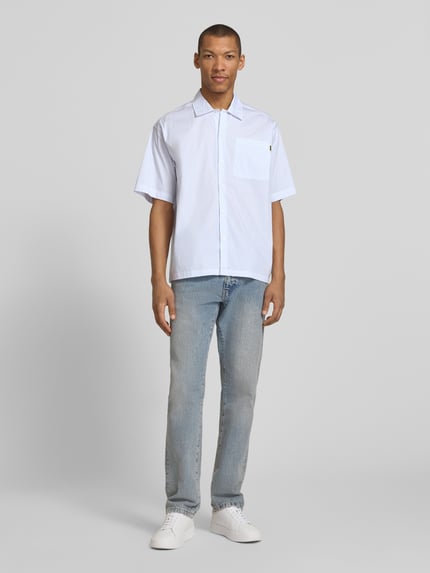 WOODBIRD regular fit vrijetijdsoverhemd met borstzak model 'Wang' Lichtblauw - 1
