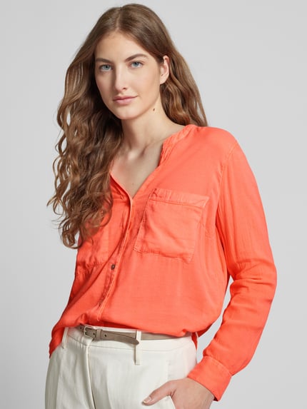 Christian Berg Woman Overhemdblouse met borstzakken Neon oranje - 3