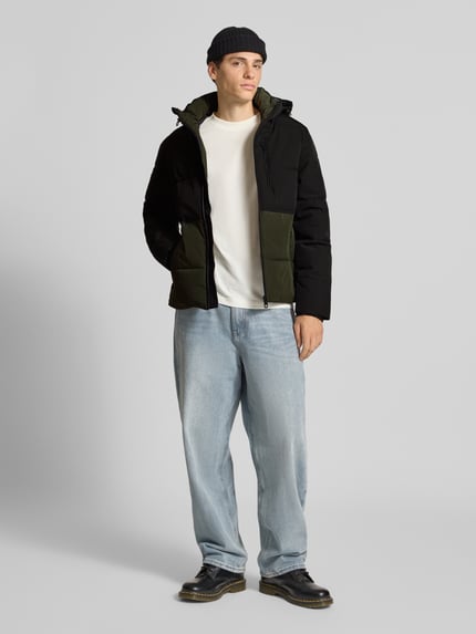 JACK & JONES Gewatteerd jack met ritszakken, model 'OWEN' Olijfgroen - 1