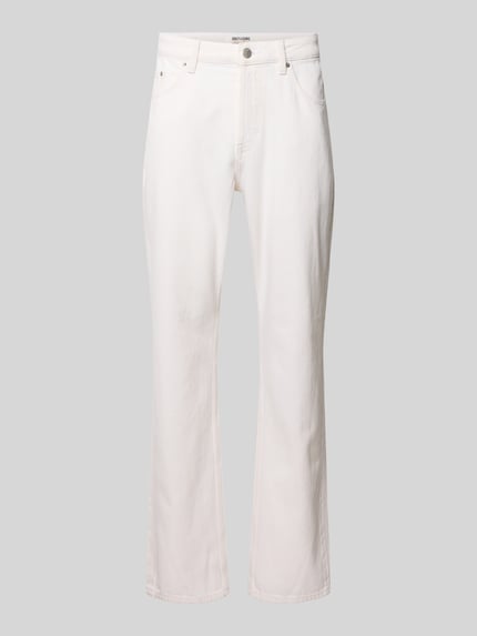 Straight Fit Jeans aus reiner Baumwolle Modell 'EDGE' Shop The Look MANNEQUINE