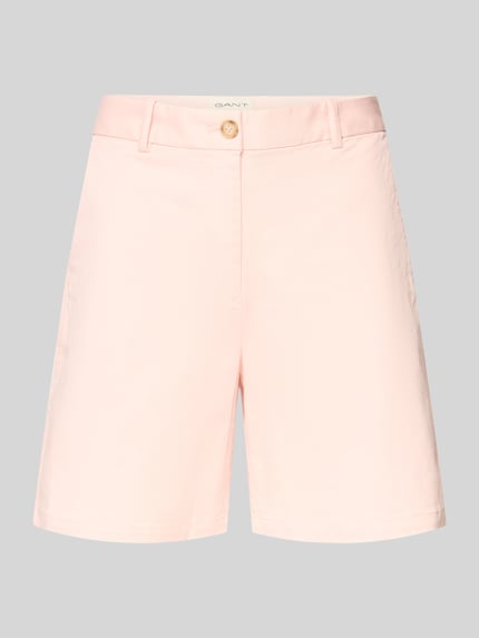 Produktfoto, Bermudas mit Gesäßleistentaschen von Gant aus Baumwoll-Mix mit Stretch-Anteil, Straight Fit, zart rosa, glatte Textur