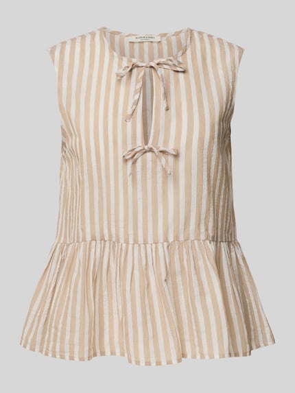Scotch & Soda Regular fit blousetop met druppelvormige hals Zand - 2