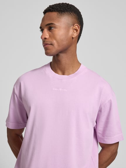 Marc O'Polo Relaxed Fit T-Shirt aus reiner Baumwolle Flieder 3