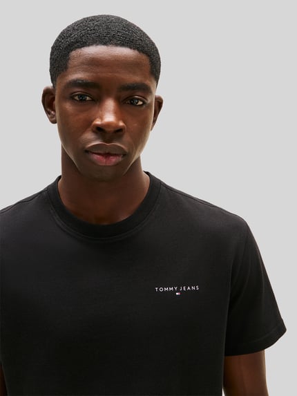 Tommy Jeans t-shirt o kroju slim fit z czystej bawełny Czarny 3