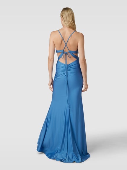 Mascara Abendkleid mit Cut Outs Hellblau 5