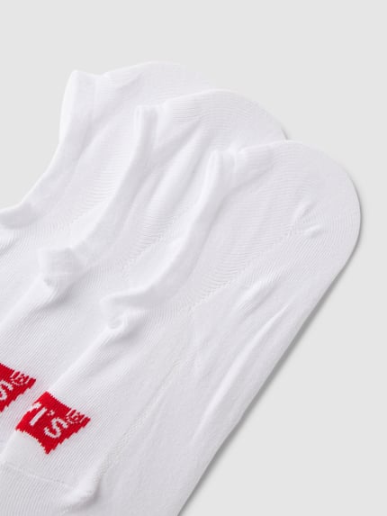 Levi's® Füsslinge mit Label-Detail Modell 'BATWING' im 3er-Pack Weiss 2