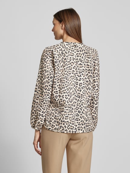 Rich & Royal Sweatshirt met ballonmouwen Beige - 5