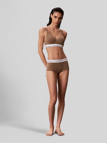 Calvin Klein Underwear Biustonosz typu bralette z mieszanka bawełny i modalu Jasnobrązowy 1