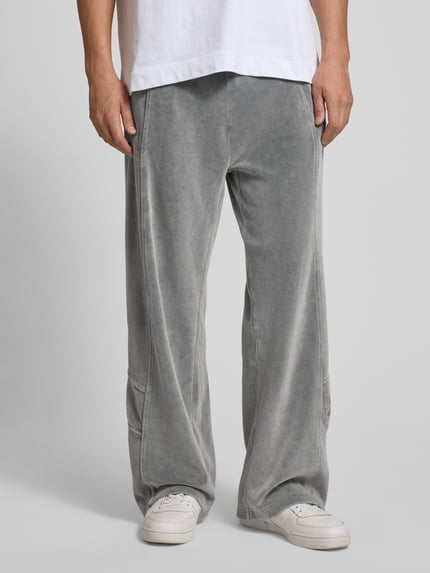 HUGO Oversized sweatpants van katoenmix, model 'DELSONI' Middengrijs - 4