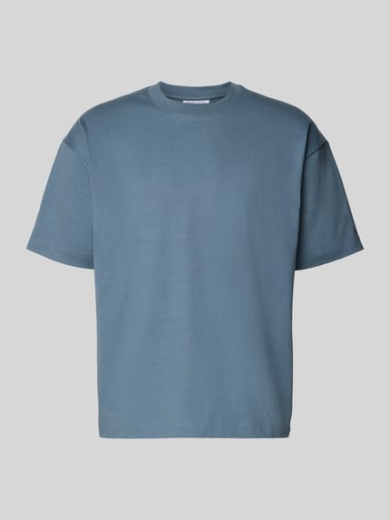 Produktfoto, Boxy Fit T-Shirt aus reiner Baumwolle von Marc O'Polo Denim, męski t-shirt, efekt: jednolity kolor, pudełkowy krój, okrągły dekolt, krótki rękaw, czysta bawełna, nadruk z logo