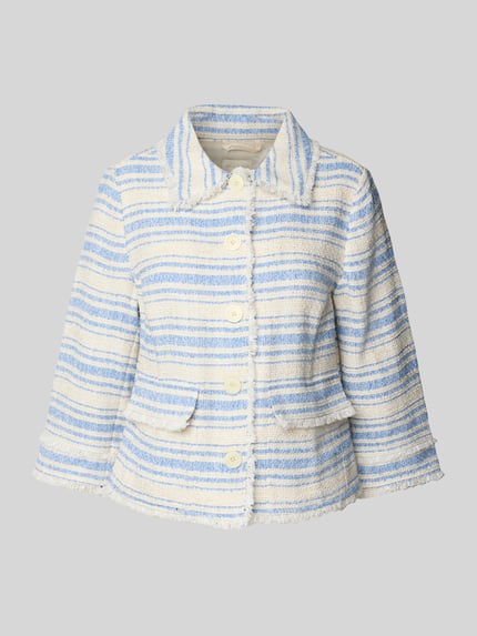 Milano Italy Blazer met franjes Bleu - 2