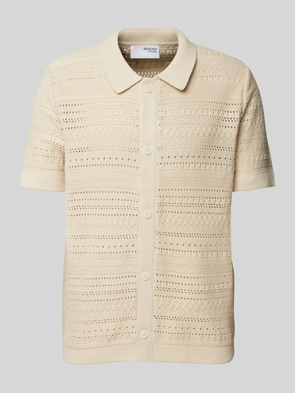 Selected Regular Fit Freizeithemd mit Polokragen Modell 'PALO' Beige 2