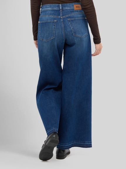 ANGELS Wide Leg Jeans aus Baumwoll-Mix Modell 'Liva Edgy' Dunkelblau 5