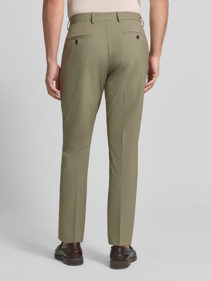 Selected slim fit pantalon met viscose model 'LIAM' Groen - 5