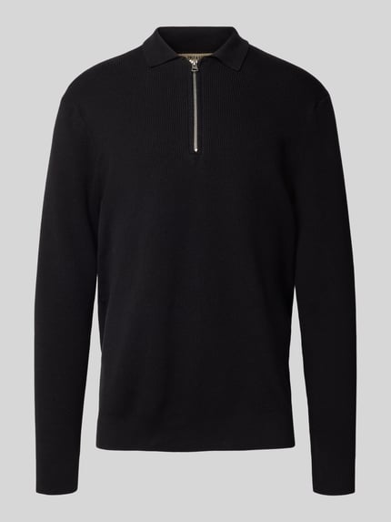 ONLY & SONS Regular fit gebreide pullover van katoenmix, model 'PHIL' Zwart - 2