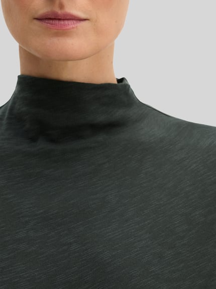 Marc O'Polo Langarmshirt mit Mock Neck Anthrazit 3