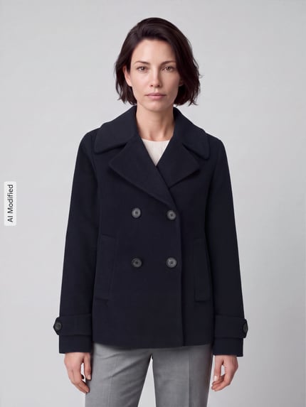 Gil Bret Regular Fit Kurzmantel aus Woll-Kaschmir-Mix  Marine 4