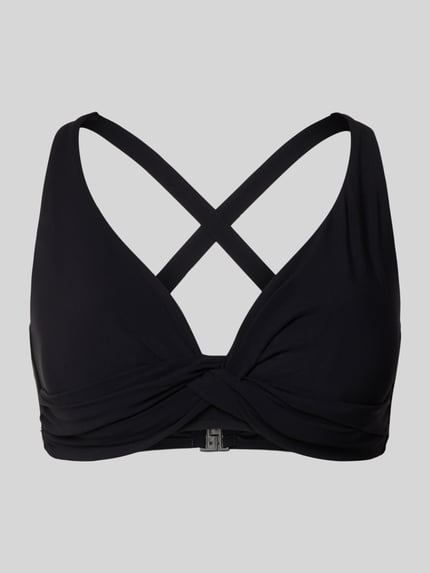 Bikini-Oberteil mit Knotendetail Modell 'SOLID' Shop The Look MANNEQUINE