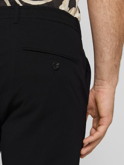 MANGO Slim Fit Anzughose mit Eingrifftaschen Modell 'datura' Black 3