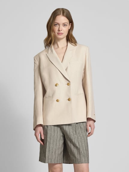 Tommy Hilfiger Żakiet o kroju regular fit z dwurzędową listwą guzikową Beżowy 4