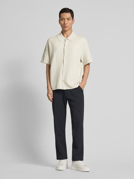 CK Calvin Klein Koszula casualowa o kroju regular fit z fakturowanym wzorem Piaskowy 1