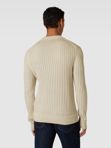 BOSS Orange Strickpullover in Melange-Optik Modell 'Kriben' Beige 5