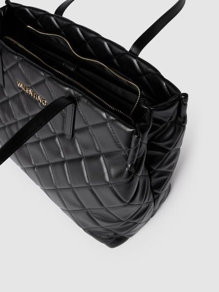 Valentino Bags Shopper z pikowanymi szwami model 'OCARINA' Czarny 4