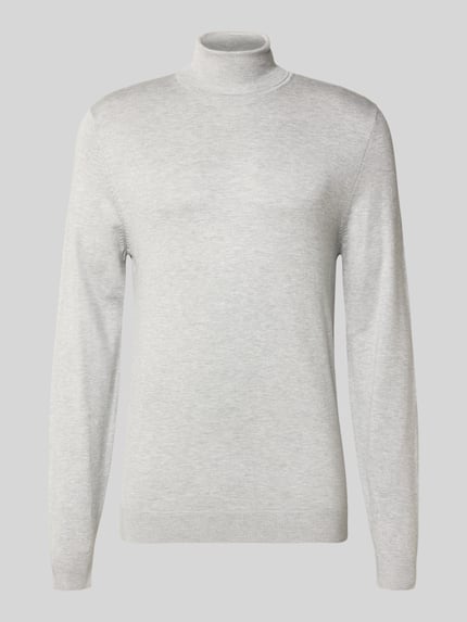 MCNEAL Rollkragenpullover aus Viskose-Mix Mittelgrau Melange 2