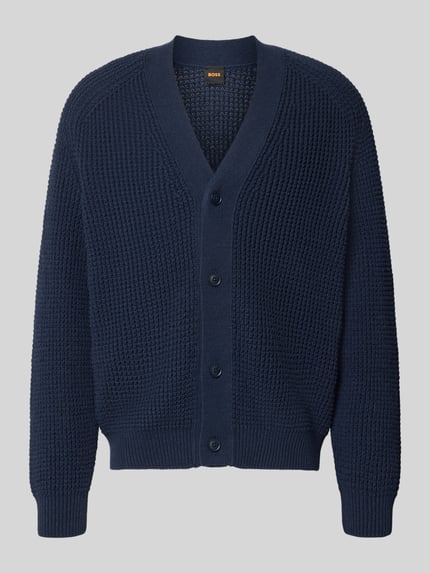 Regular Fit Strickjacke aus Baumwoll-Mix Modell 'Andemo' Shop The Look MANNEQUINE