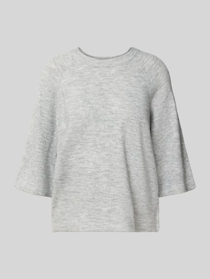 Soyaconcept Strickpullover mit 1/2-Arm Modell 'ORLEAN' Hellgrau Melange 2