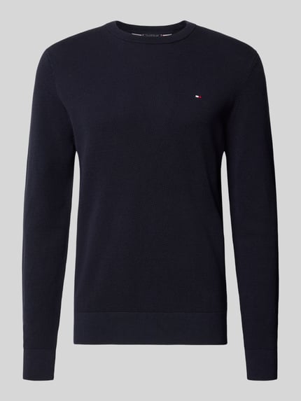Tommy Hilfiger Regular Fit Pullover aus reiner Baumwolle Marine 2