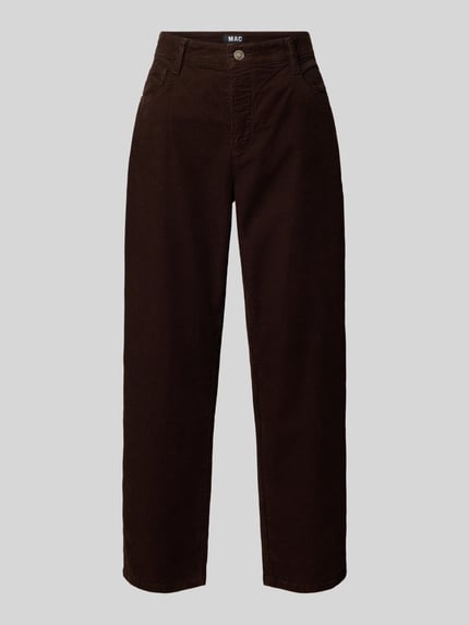 MAC Regular fit corduroy broek van katoenmix model 'DANNI 2.3' Donkerbruin - 2