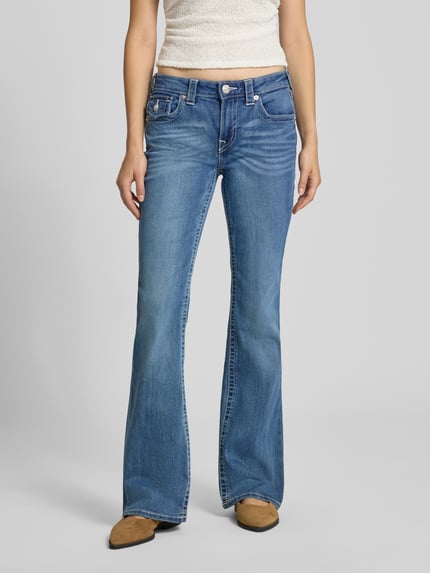 TRUE RELIGION Bootcut-Jeans aus Baumwoll-Mix Modell 'BECCA' Jeansblau 4