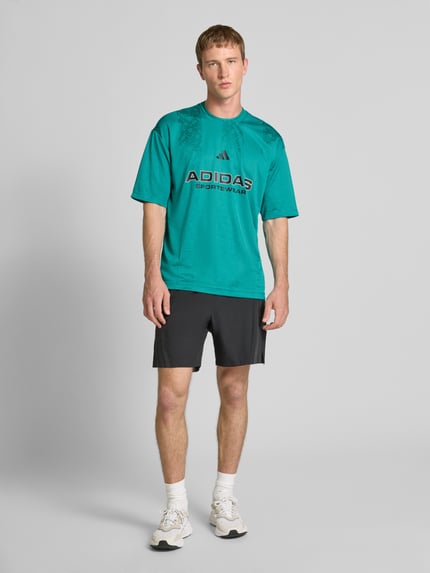adidas Sportswear Regular Fit T-Shirt mit Logo-Print Modell 'Tiro' Lind 1