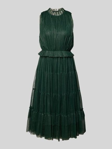 Lace & Beads Cocktailkleid im Stufen-Look Dunkelgruen 2